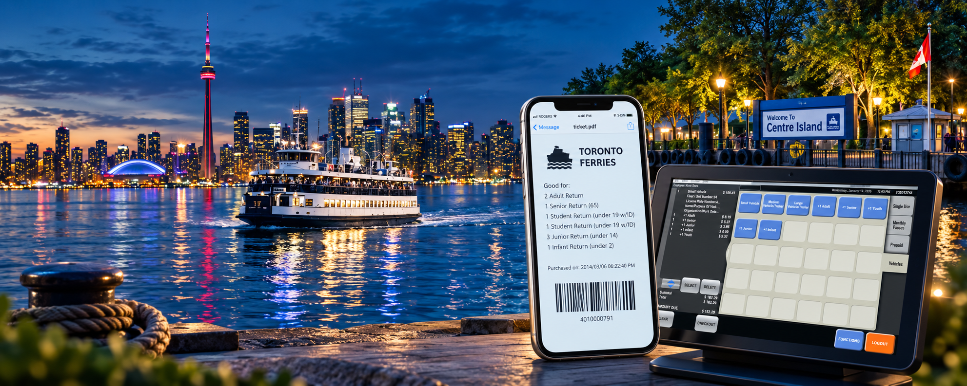 Toronto Ferry Application on Lake Ontario